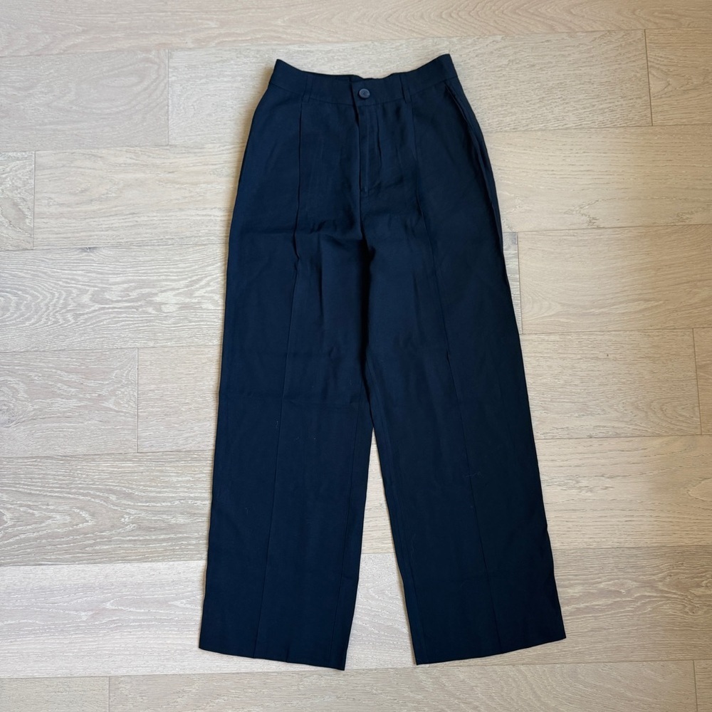 Zara Black Wide Straight Leg Pants